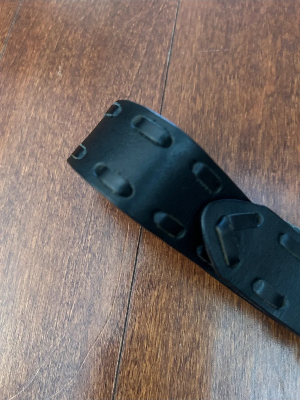 The Children’s Place Kid’s Chunky Black Leather Belt, Silver Buckle, Size 8-14